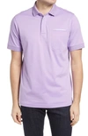 Bugatchi Pima Cotton Short Sleeve Polo Shirt In Lilac