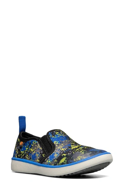 Bogs Kids' Kicker Micro Camo Slip-on Sneaker In Blue Multi