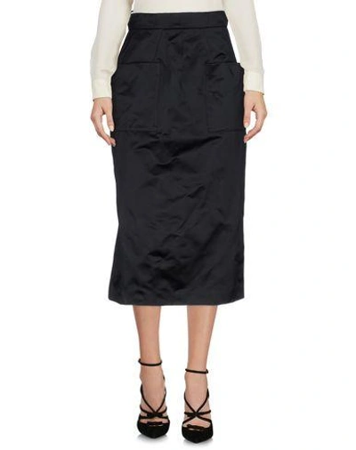 Prada 3/4 Length Skirts In Black