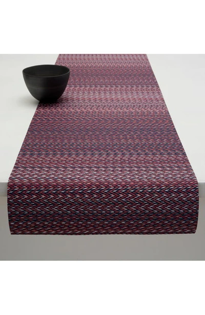 Chilewich Quill Table Runner In Mulberry