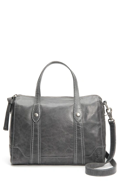 Frye Melissa Double Handle Leather Satchel In Carbon