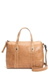 Frye Melissa Double Handle Leather Satchel In Beige