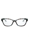 Prada Pillow 53mm Optical Glasses In Spotted Blue/ Brown