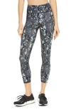 Sweaty Betty Zero Gravity Pocket 7/8 Running Leggings In Slate Grey Nourish Print