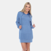 White Mark Women's Hoodie Sweatshirt Dress In Blue