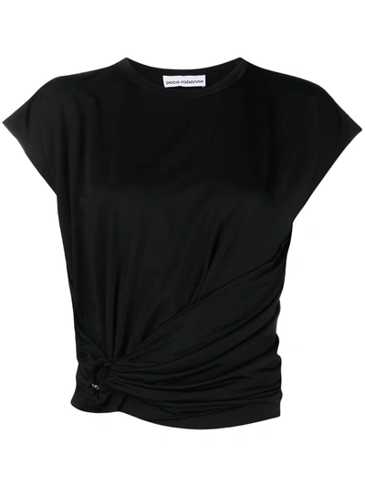 Rabanne Chain-detail Cotton T-shirt In Black