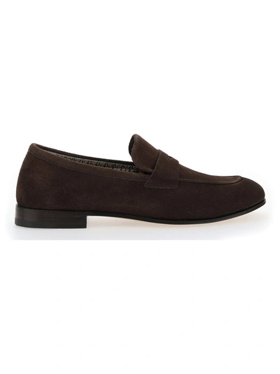 Fratelli Rossetti Suede Leather Loafers In Ebony