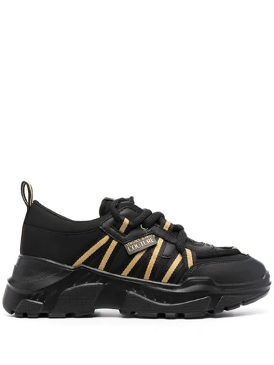 Versace Jeans Couture Sneakers In Black Synthetic Fibers