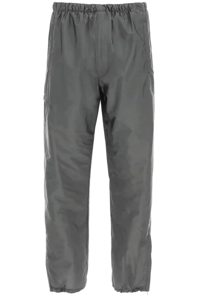 Prada Jogger Trousers In Re-nylon Gabardine In Ferro (grey)