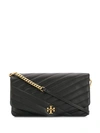 Tory Burch Kira Leather Clutch In Black