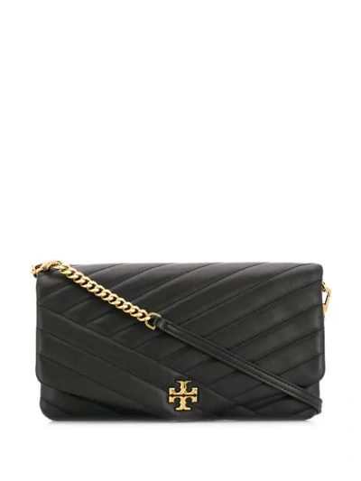 Tory Burch Kira Leather Clutch In Black