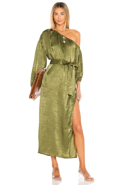 House Of Harlow 1960 X Revolve Roslyn Midi Dress In Olive Green