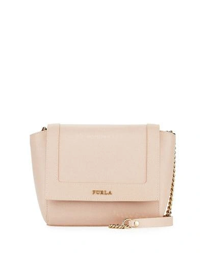 Furla Ginevra Mini Flap Leather Crossbody Bag, Gloss In Light Pink |  ModeSens