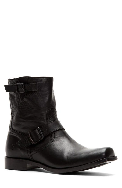 Frye Men's Smith Engineer Boots In Black Leather