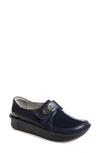 Alegria Dixie Platform Loafer In Navy Leather