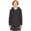 Nike Mélange Dri-fit Jersey Zip-up Yoga Hoodie In Black