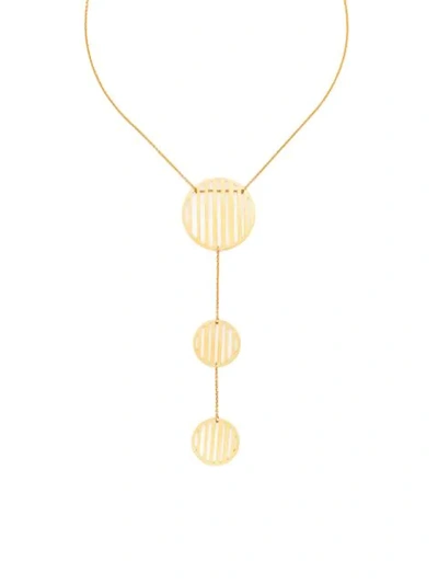 Hsu Jewellery Flowing Pattern Triple Pattern Necklace In Gold