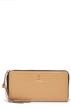 The Marc Jacobs Standard Leather Continental Wallet In Dirty Chai