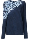 Proenza Schouler Womens Blue T Dye Tie-dye Cotton-jersey Top M In Black