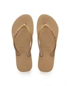 Havaianas Women's Slim Glitter Flip Flop Sandals Women's Shoes In Rose Gold