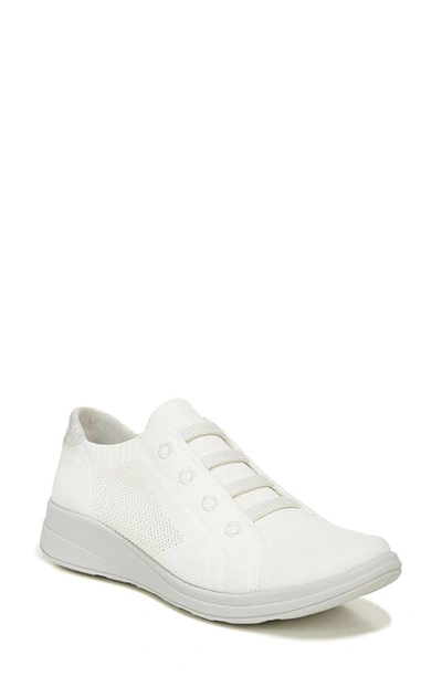 Bzees Golden Knit Slip-on Sneaker In White