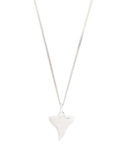 True Rocks Silver Shark Tooth Pendant Necklace