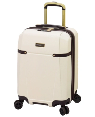 London Fog Closeout!  Brentwood Ii 20" Expandable Hardside Carry-on Spinner Luggage In Cream