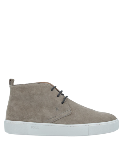 Tod's Ankle Boots In Light Grey