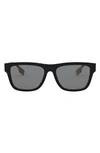 Burberry B. Logo 56mm Square Sunglasses In Black
