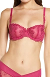 Chantelle Lingerie Champs Elysees Unlined Lace Demi Bra In Magenta