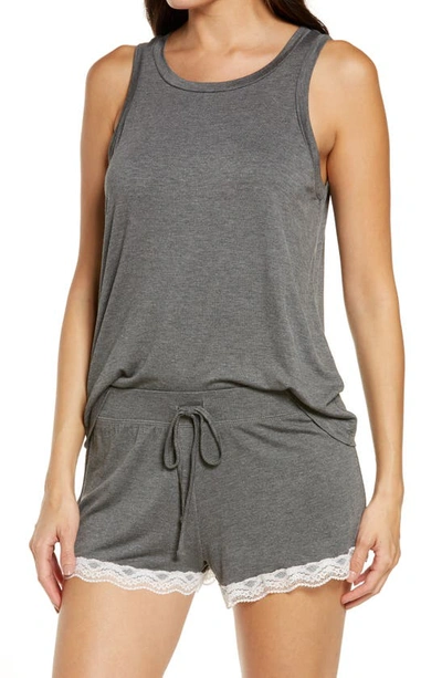 Honeydew Intimates All American Shortie Pajamas In Charcoal Heather