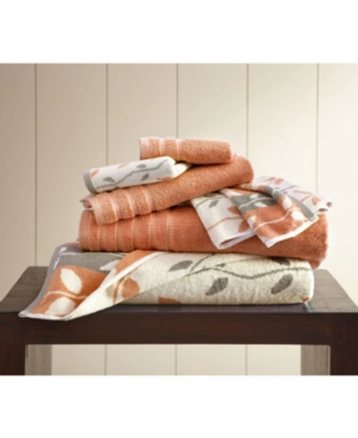 Modern Threads Organic Vines Yarn Dyed 6-pc. Towel Set Bedding In Coral