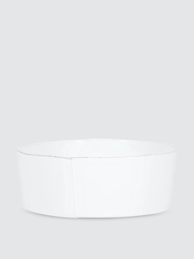 Vietri Lastra Collection Large Serving Bowl In White