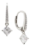 Nadri Colette Cubic Zirconia Huggie Earrings In Rhodium