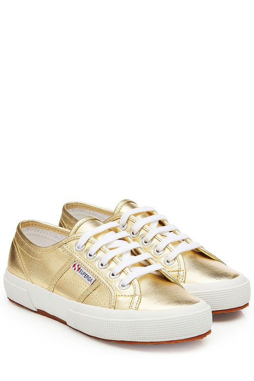 metallic gold tennis shoes