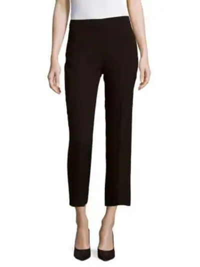 Carolina Herrera Solid Silk Pants In Black