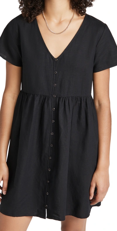 Madewell Novel Shift Dress In True Black