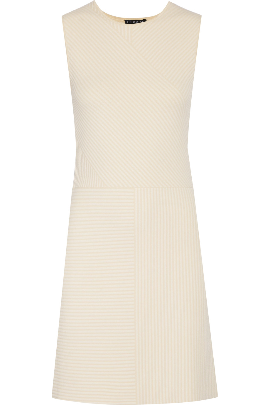 Theory Irelia Striped Stretch-knit Mini Dress | ModeSens