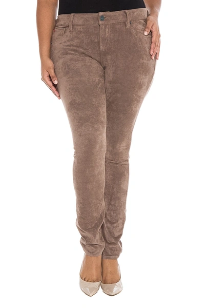 Slink Jeans Slink Sueded Skinny Jeans In Nutmeg