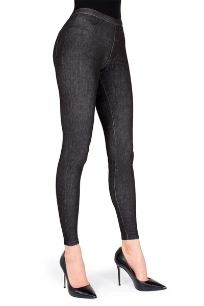 Memoi Women's Simple Stretch Leggings In Black