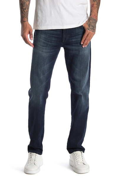 Mavi Marcus Brooklyn Tapered Leg Jeans In Dark Tonal Brooklyn