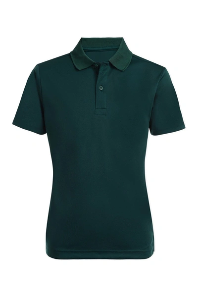 Nautica Short Sleeve Performance Polo Uniform Shirt In Hunter