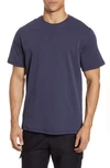 Acyclic Short Sleeve Basic Crew Neck Slim Tee In Navy