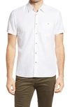Ted Baker Civiche Linen & Cotton Button-up Shirt In White