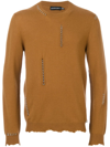 Alexander Mcqueen Piercing Sweater In Brown