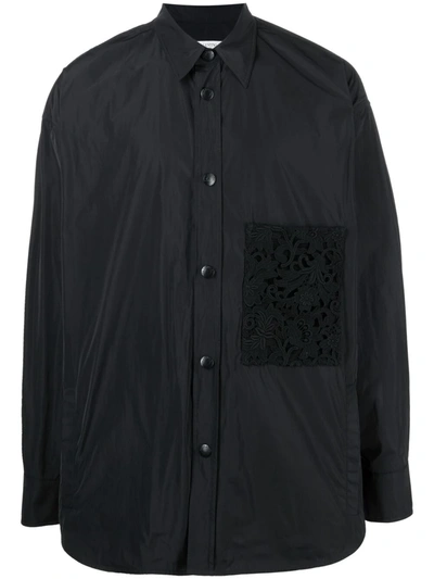 Valentino Logo-print Shirt In Black