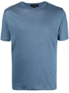 Vince Round Neck Short-sleeved T-shirt In Blue