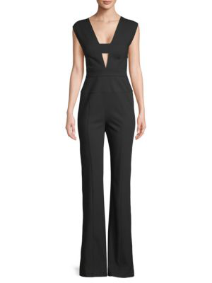 Narciso Rodriguez Cutout Wool-crepe Jumpsuit In Black | ModeSens