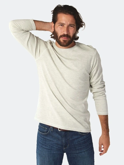 Px Ottoman Crew Neck Long Sleeve T-shirt In Oatmeal Heather