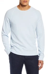 Vince Garment Dye Crew Neck Sweatshirt In Shirting Blue